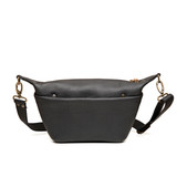 High quality london sling in front view in black