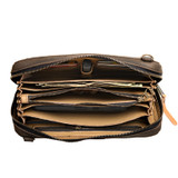 High quality full grain Large Leather Accordion Wallet detail view - Saddleback Leather