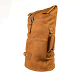 High quality tan full grain leather Dave's Deal Tumbled Military Duffle Bag-Tobacco interior view - Saddleback Leather