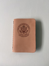 Front of the Limited Edition leather pocket notebook. Made by Saddleback