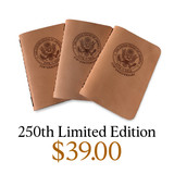 High quality red brown full grain Leather Pocket Notebook Set alternate angle - Saddleback Leather