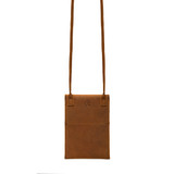 High quality backside of the tan leather walker's pouch in the color tan. Made by Saddleback