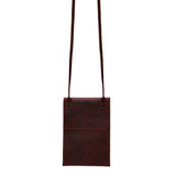 High quality red brown tumbled leather walkers pouch. Made of full-grain tumbled leather and pigskin lining