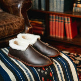 Dave's Deal Sheepskin Moccasins - Old Design - Size 13 - Dark Coffee Brown