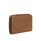 High quality back view of the Lanita Thin leather wallet in tan