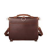 High quality reddish brown leather briefcase by Saddleback.