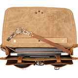 High quality leather briefcase interior that fits a 16" laptop.