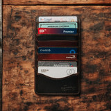 High quality large leather magic wallet in dark brown by Saddleback.