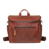 Suzette's Steals All in One Convertible Leather Day Bag - Chestnut