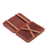 Dave's Deals Front Pocket Leather Magic Wallet - Chestnut