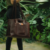 High quality full grain Urban Leather Tote front view - Saddleback Leather
