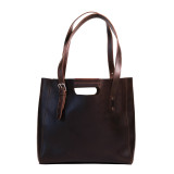 High quality brown full grain Everyday Leather Tote alternate angle - Saddleback Leather