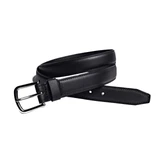 High quality black full grain Dave's Deals Leather Dress Belt - Black - 42 front view - Saddleback Leather