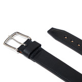 High quality black leather Italian Dress Belt by Saddleback.