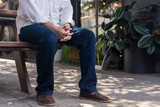 This is a lifestyle image of the barefoot slip-on shoe