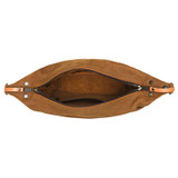 High quality tan full grain leather Suzette's Steals London Sling Small - Tobacco detail view - Saddleback Leather