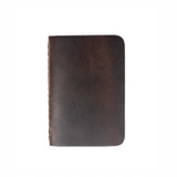 Dave's Deals Leather Pocket Notebook - Single - Dark Coffee Brown