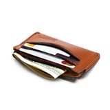 This is the Newton wallet in tan with contents