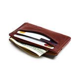 High quality newton leather wallet in redish brown with contents
