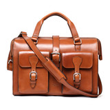This is the front view of the Blackstone Barrister Briefcase in tan