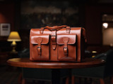 High quality lifestyle image of the Blackstone Barrister leather Briefcase