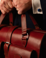 High quality lifestyle image of the Blackstone Barrister leather Briefcase