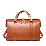 This is the back view of the Taylor Duffle Bag in tan