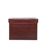 High quality back view of the Churchill leather Case in reddish brown