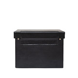 High quality back view of the Churchill leather Case in black
