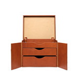 High quality inside view of the Churchill leather Case in tan