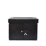 High quality front view of the Churchill leather Case in black