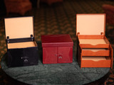 High quality lifestyle view of all three Churchill leather cases