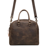 High quality black full grain Suzette's Steals Professional Leather Satchel - Black front view - Saddleback Leather