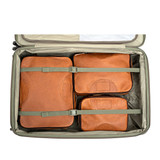 Packing cubes in a suitcase