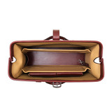 High quality inside view of the Spurgeon leather Briefcase in reddish brown