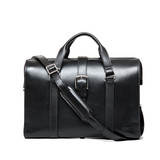 This is the front view of the Spurgeon Briefcase in black