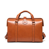 This is the back view of the Spurgeon Briefcase in tan