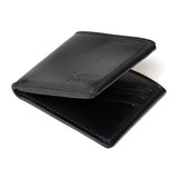 This is the inside view of the William Penn Bifold Wallet in Black