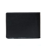 High quality back view of the William Penn Bifold leather Wallet in Black