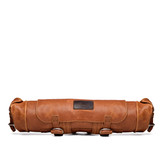 Bacon hogsback travel backpack, rolled down.