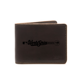 High quality full grain Leather Bifold Wallet - Toronto Blue Jays - World Series front view - Saddleback Leather