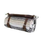 Dave's Deal Leather Blanket Roll - Tan - Dark Coffee Brown Dave's Deal Leather Blanket Roll - Tan - Dark Coffee Brown