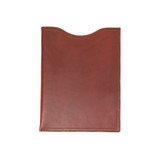 High quality full grain leather 14" Vertical Laptop Sleeve alternate angle - Saddleback Leather