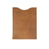 High quality full grain leather 14" Vertical Laptop Sleeve detail view - Saddleback Leather