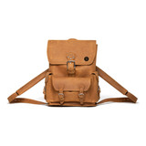 High quality full grain Front Pocket Leather Backpack - Milwaukee Brewers front view - Saddleback Leather
