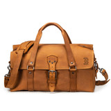 High quality full grain leather 20" Baby Beast Duffle Bag - Boston Red Sox front view - Saddleback Leather
