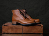 This is the side view of the Huntsman boot in natural patina