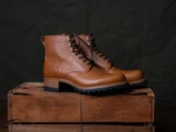 High quality side view of the Huntsman boot in natural patina