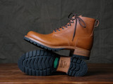 This is the side view of the Huntsman boot in natural patina