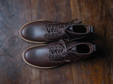 This is the top view of the Huntsman boot in dark brown